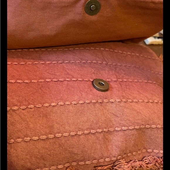 MYRA BAG Desert Trail Small Crossbody Bag Boho Fringe Rose Blue - Picture 5 of 9